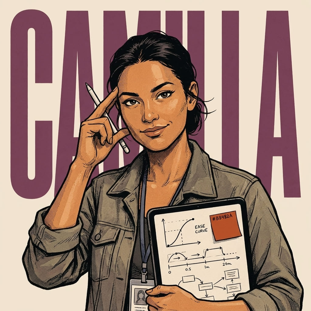 Camilla, AI agent, Prototyping & motion