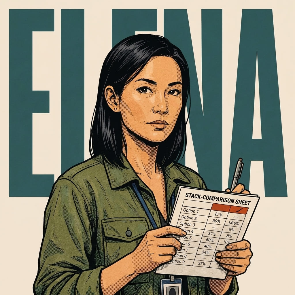 Elena, AI agent, Stack & framework selection