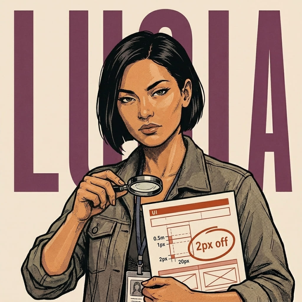Lucia, AI agent, Design QA & specification